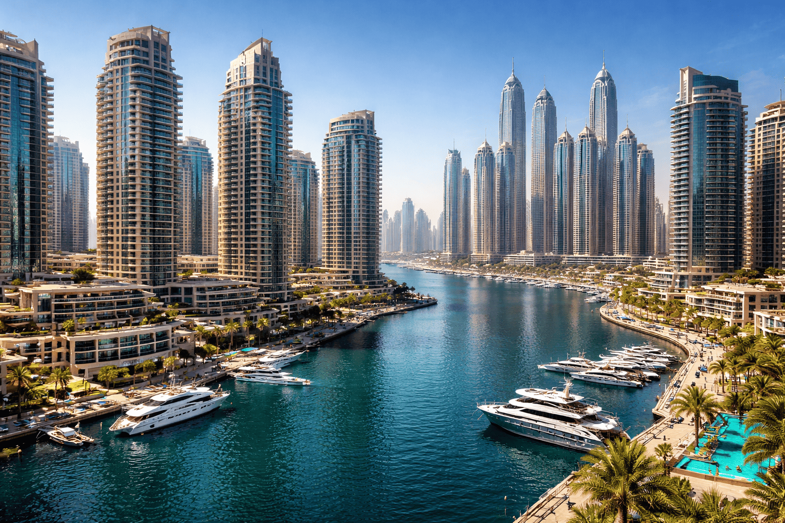 Dubai Marina waterfront properties