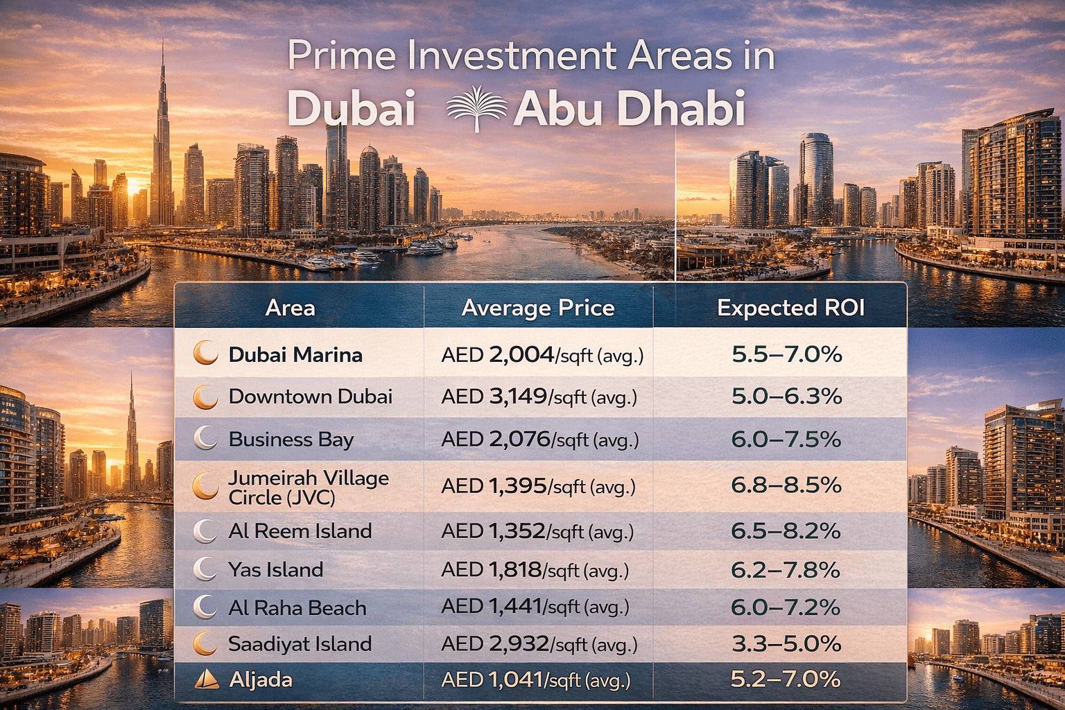 Dubai Marina waterfront properties